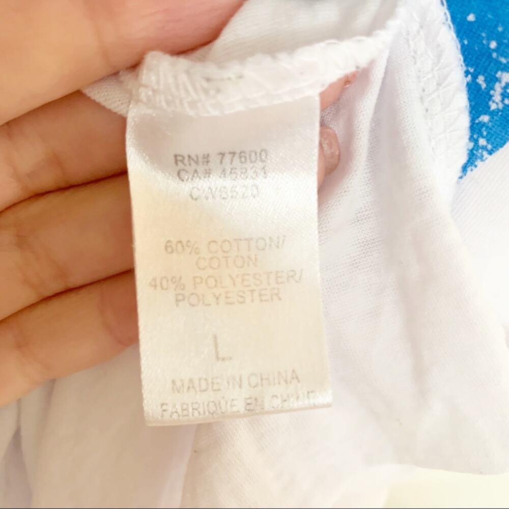 Chaser The Who White Open Cold Shoulder Tee Large Indie Sleaze - Picture 5 of 6